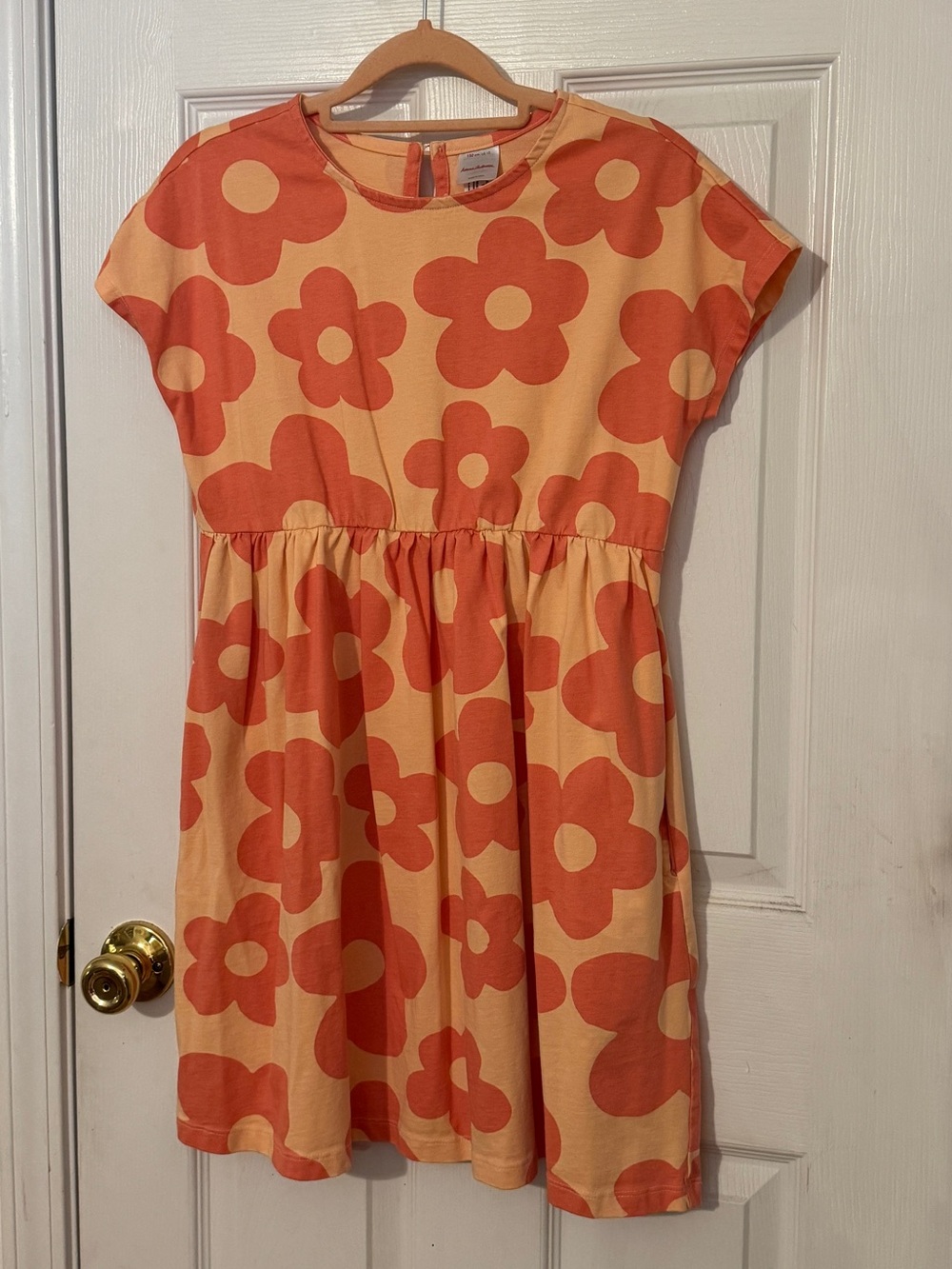 Hanna Andersson Orange Floral Tee Dress